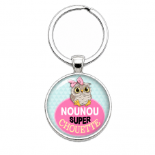 Porte-clé "Nounou Super Chouette" Cadeau de Fin d'Année d’École pour la Création de Bijoux Fantaisie - DIY