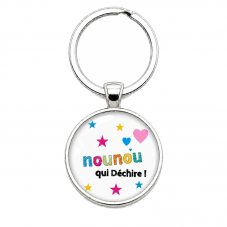 Porte-clé "Nounou qui Déchire" Cadeau de Fin d'Année d’École pour la Création de Bijoux Fantaisie - DIY
