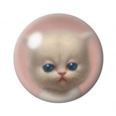 Cabochon en Verre Illustré Chat 12 à 25mm pour la Création de Bijoux Fantaisie - DIY