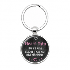 Porte-clé "Merci Tata, Super Nounou" Cadeau pour la Création de Bijoux Fantaisie - DIY
