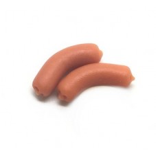 2 Cabochons Miniatures Hot Dog en Fimo 17x8mm