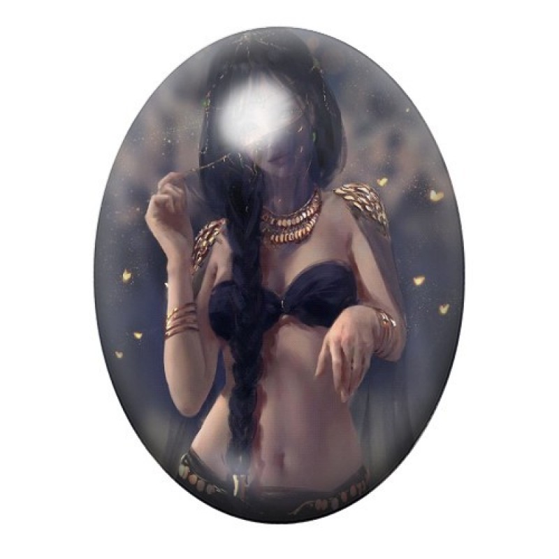 Cabochon en Verre Illustré Heroic Fantasy 13x18, 18x25 ou 30x40mm