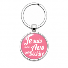 Porte-clé "AVS qui Déchire" Rose Cadeau pour la Création de Bijoux Fantaisie - DIY