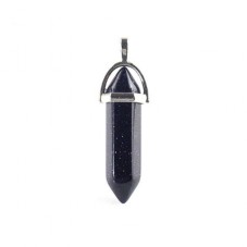 Pendentif en Pierre Naturelle  Pierre de Sable Bleu 4cm