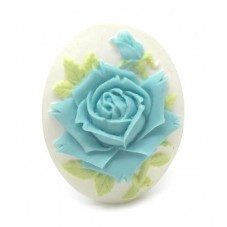 Camée Cabochon Fleur Rose Haute Qualité AAAA+ 30x40mm