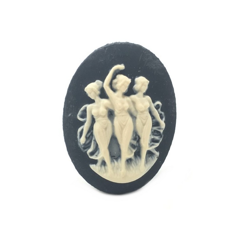 Camée Cabochon Femme Danse Haute Qualité pour Support 30x40mm