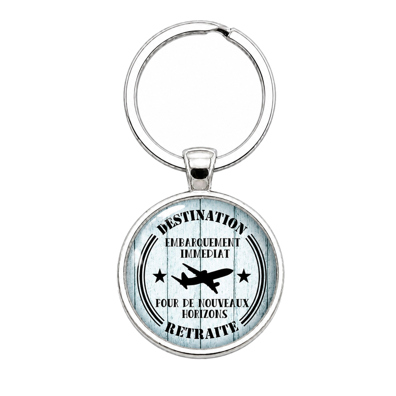 Porte-clé "Destination Retraite" Cadeau
