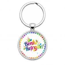 Porte-clé "Bonne Retraite" Ballons Cadeau pour la Création de Bijoux Fantaisie - DIY