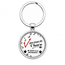 Porte-clé "Je Suis à la Retraite" Horloge Cadeau pour la Création de Bijoux Fantaisie - DIY