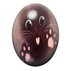 Cabochon en Verre Illustré Chat 13x18, 18x25 ou 30x40mm  pour la Création de Bijoux Fantaisie - DIY