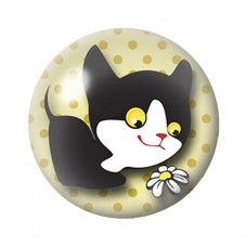 Cabochon en Verre Illustré Chat Fripon 12 à 25mm pour la Création de Bijoux Fantaisie - DIY