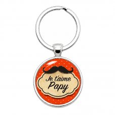 Porte-clé "Je t’aime Papy" Vintage Cadeau pour la Création de Bijoux Fantaisie - DIY