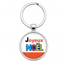 Porte-clé "Joyeux Noël" Multicolore Cadeau pour la Création de Bijoux Fantaisie - DIY