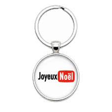 Porte-clé "Joyeux Noël" Rouge et Noir Cadeau pour la Création de Bijoux Fantaisie - DIY