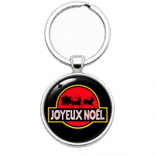 Porte-clé "Joyeux Noël" Traîneau Rétro Cadeau pour la Création de Bijoux Fantaisie - DIY