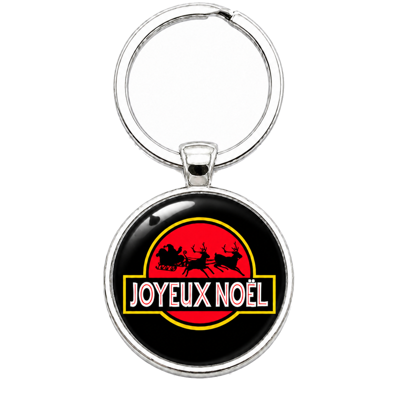 Porte-clé "Joyeux Noël" Traîneau Rétro Cadeau