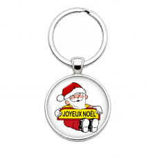 Porte-clé "Joyeux Noël" Père Noël Cadeau pour la Création de Bijoux Fantaisie - DIY