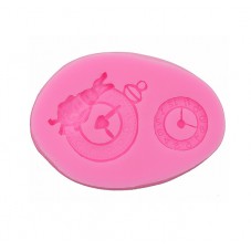 Moule en Silicone Alice au Pays des Merveilles Horloge Lapin Fimo Résine Gâteau