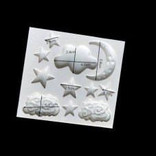 Moule en Silicone Lune Étoile Nuage Fimo Résine Gâteau
