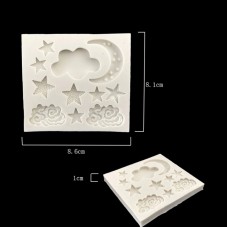 Moule en Silicone Lune Étoile Nuage Fimo Résine Gâteau