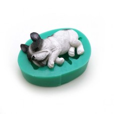 Moule en Silicone Chien Bouledogue 4.5x2.2cm Résine Fimo Gâteau