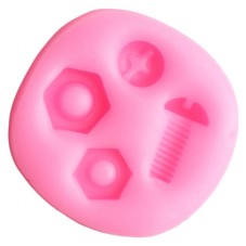 Moule en Silicone Boulons et Vis Fimo Résine Gâteau