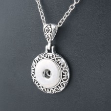 Support Collier 60cm avec Pendentif pour Bouton Snap 18mm