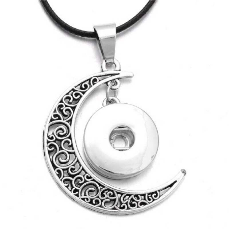 Support Collier 43cm avec Pendentif pour Bouton Snap 18mm