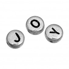 50 Perles Alphabet en Acrylique 7mm