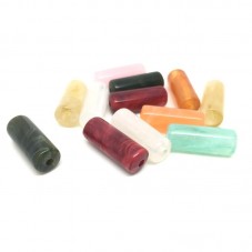 10 Perles Tube en Acrylique Imitation Pierre 20mm