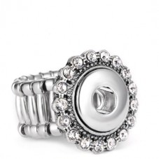 Support Bague Ajustable en Métal pour Bouton Snap 12mm pour la Création de Bijoux Fantaisie
