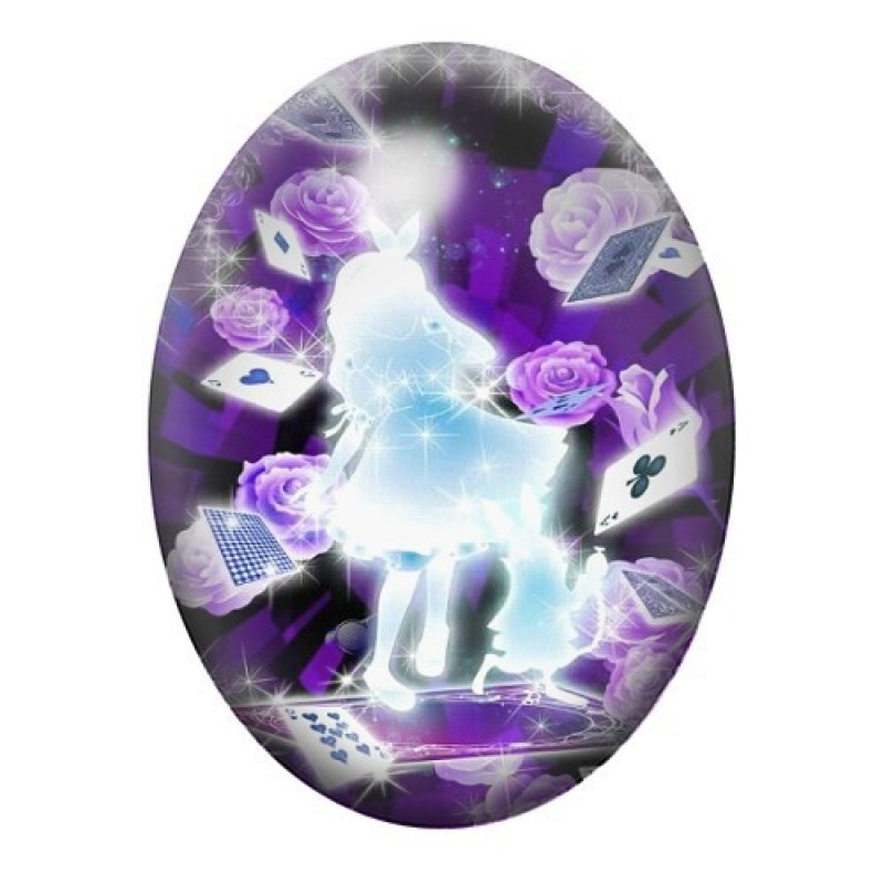 Cabochon en Verre Illustré Alice au Pays des Merveilles 13x18, 18x25 ou 30x40mm
