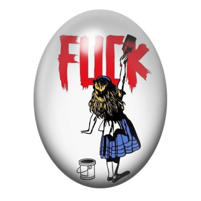 Cabochon en Verre Illustré Alice au Pays des Merveilles 13x18, 18x25 ou 30x40mm