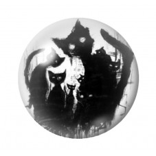 Cabochon en Verre Illustré Chat Gothique 12 à 25mm pour la Création de Bijoux Fantaisie - DIY