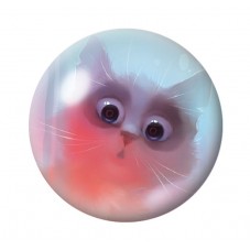 Cabochon en Verre Illustré Chat 12 à 25mm pour la Création de Bijoux Fantaisie - DIY