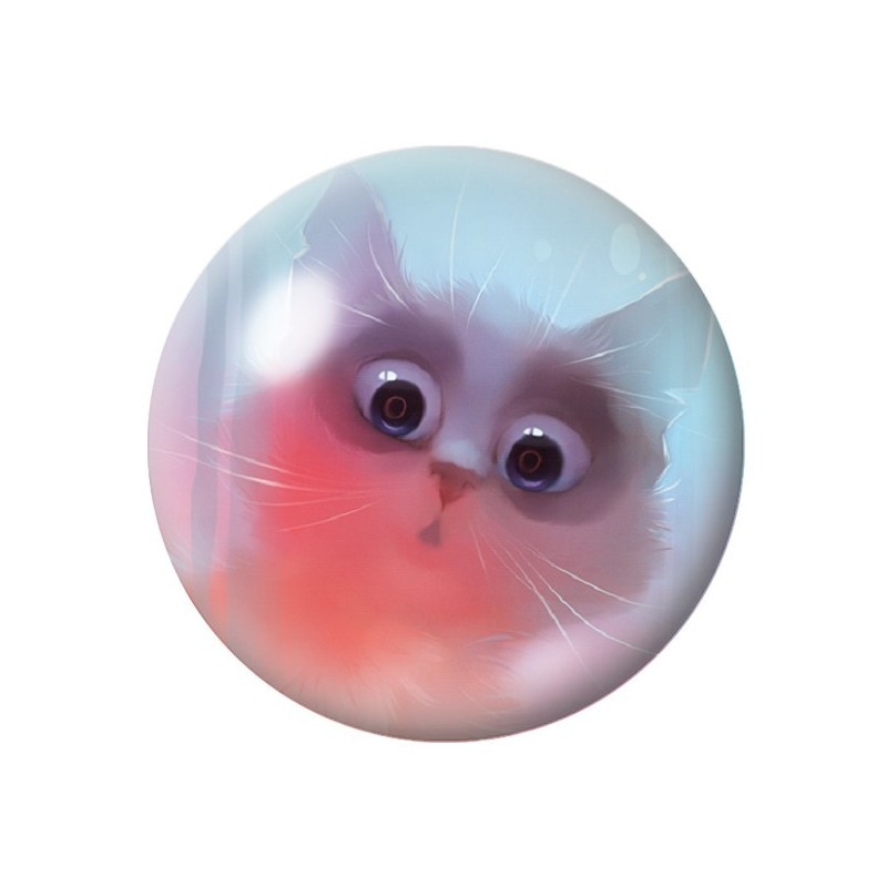 Cabochon en Verre Illustré Chat 12 à 25mm