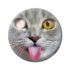 Cabochon en Verre Illustré Chat Insolent 12 à 25mm pour la Création de Bijoux Fantaisie - DIY