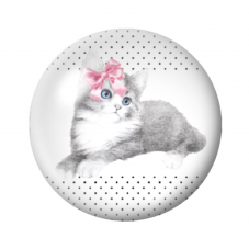 Cabochon en Verre Illustré Chat 12 à 25mm pour la Création de Bijoux Fantaisie - DIY