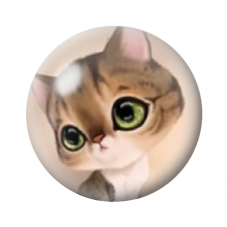 Cabochon en Verre Illustré Chat Mignon 12 à 25mm pour la Création de Bijoux Fantaisie - DIY