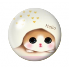 Cabochon en Verre Illustré Chat Mignon 12 à 25mm pour la Création de Bijoux Fantaisie - DIY