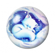 Cabochon en Verre Illustré Chat 12 à 25mm pour la Création de Bijoux Fantaisie - DIY