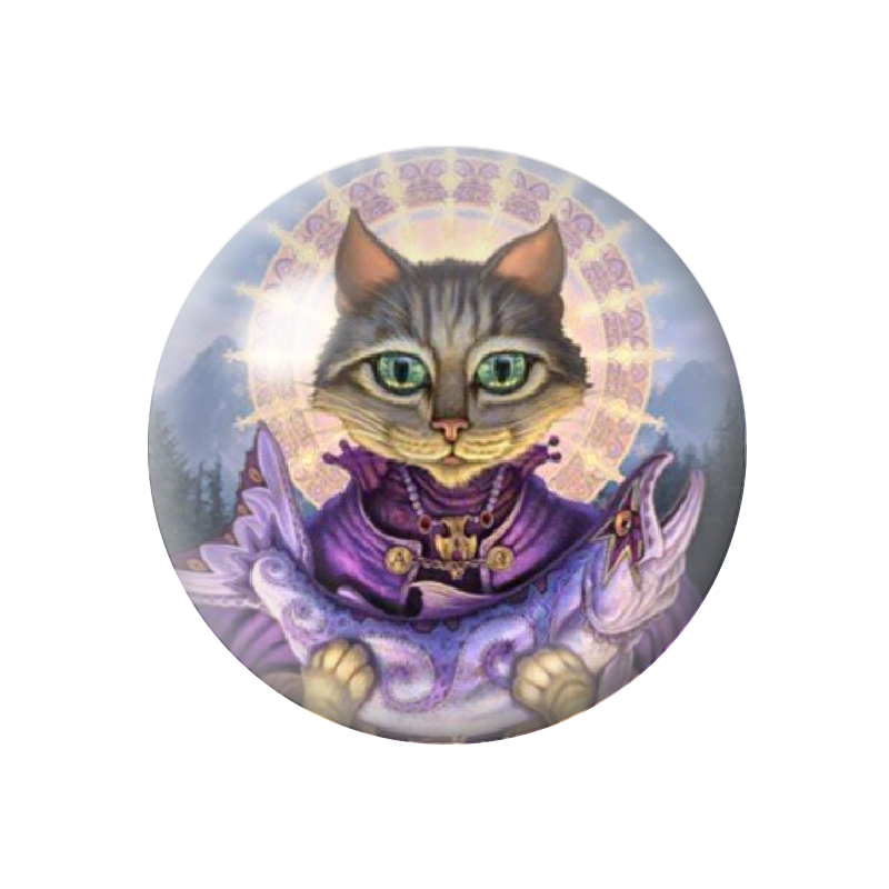 Cabochon en Verre Illustré Chat 12 à 25mm