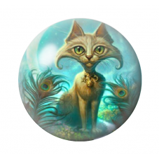 Cabochon en Verre Illustré Chat 12 à 25mm pour la Création de Bijoux Fantaisie - DIY