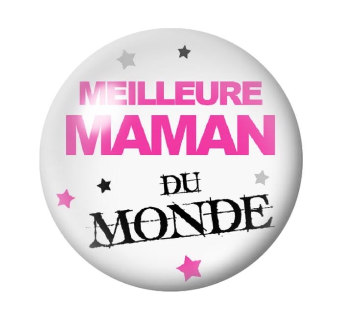 Cabochon en Verre Illustré Meilleure Maman du Monde 12 à 25mm