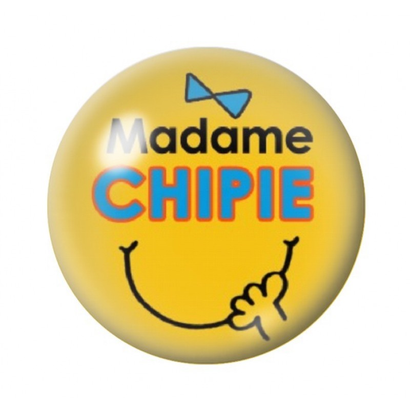 Cabochon en Verre Illustré Madame Chipie 12 à 25mm