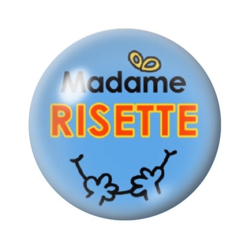 Cabochon en Verre Illustré Madame Risette 12 à 25mm