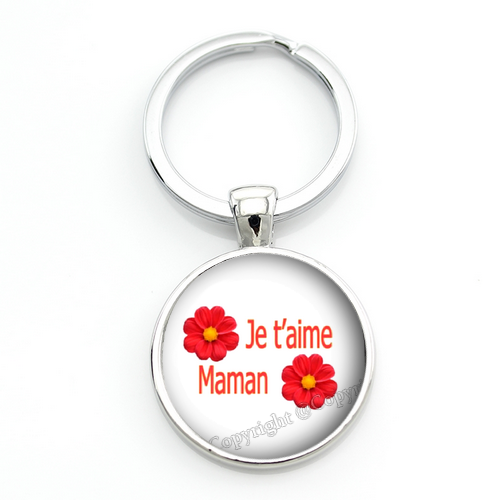 Porte-clé "Je t'aime Maman" Cadeau Fête des Mères