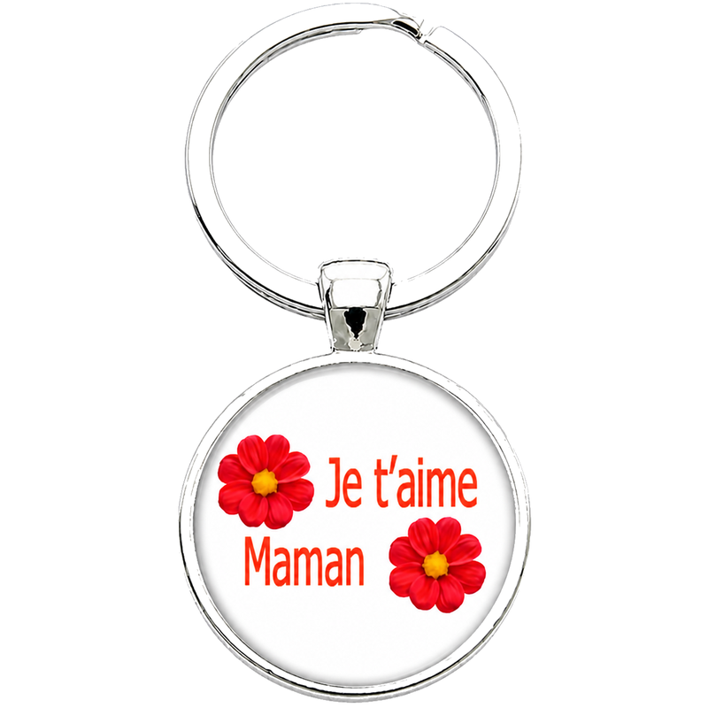 Porte-clé "Je t'aime Maman" Cadeau Fête des Mères