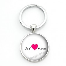 Porte-clé "Je t'aime Maman" Cadeau Fête des Mères pour la Création de Bijoux Fantaisie - DIY