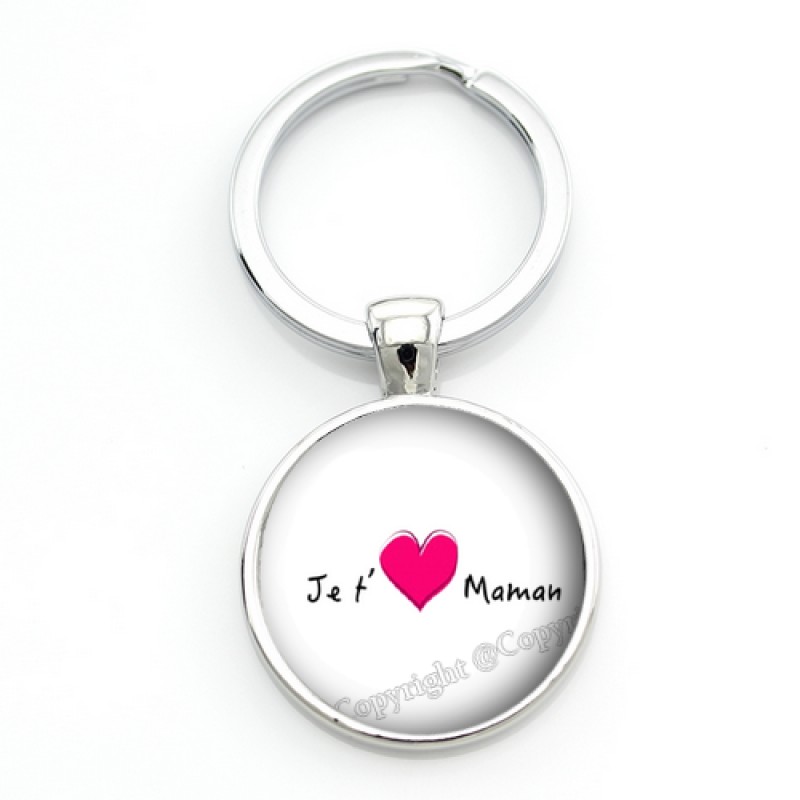 Porte-clé "Je t'aime Maman" Cadeau Fête des Mères